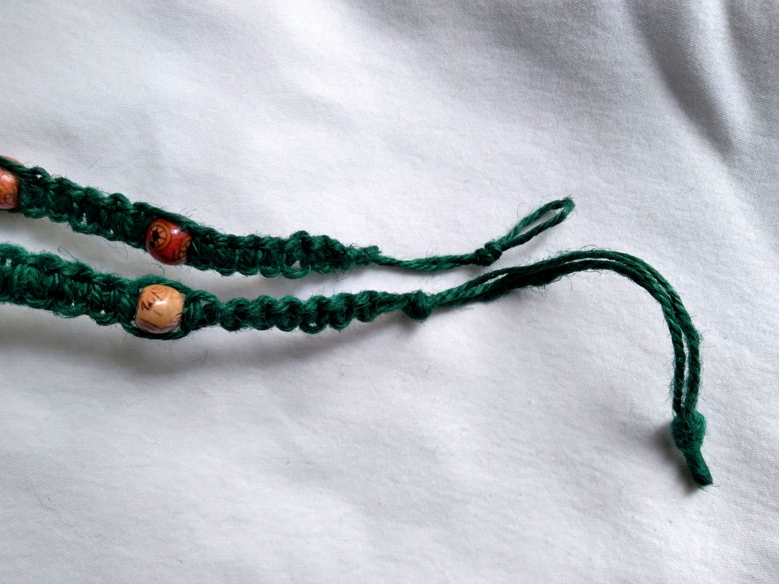 SURFER Beaded HEMP NECKLACE 22″ Unisex Macrame Boho Hippie US Seller New
