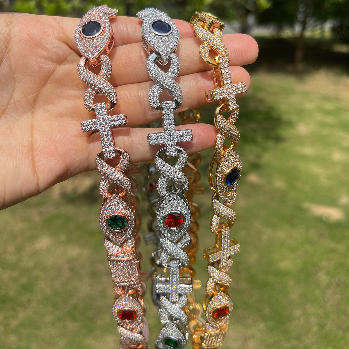Good VS Evil | Evil Eye Infinity Cross Cuban Link Luxury Hip Hop Chain Necklace