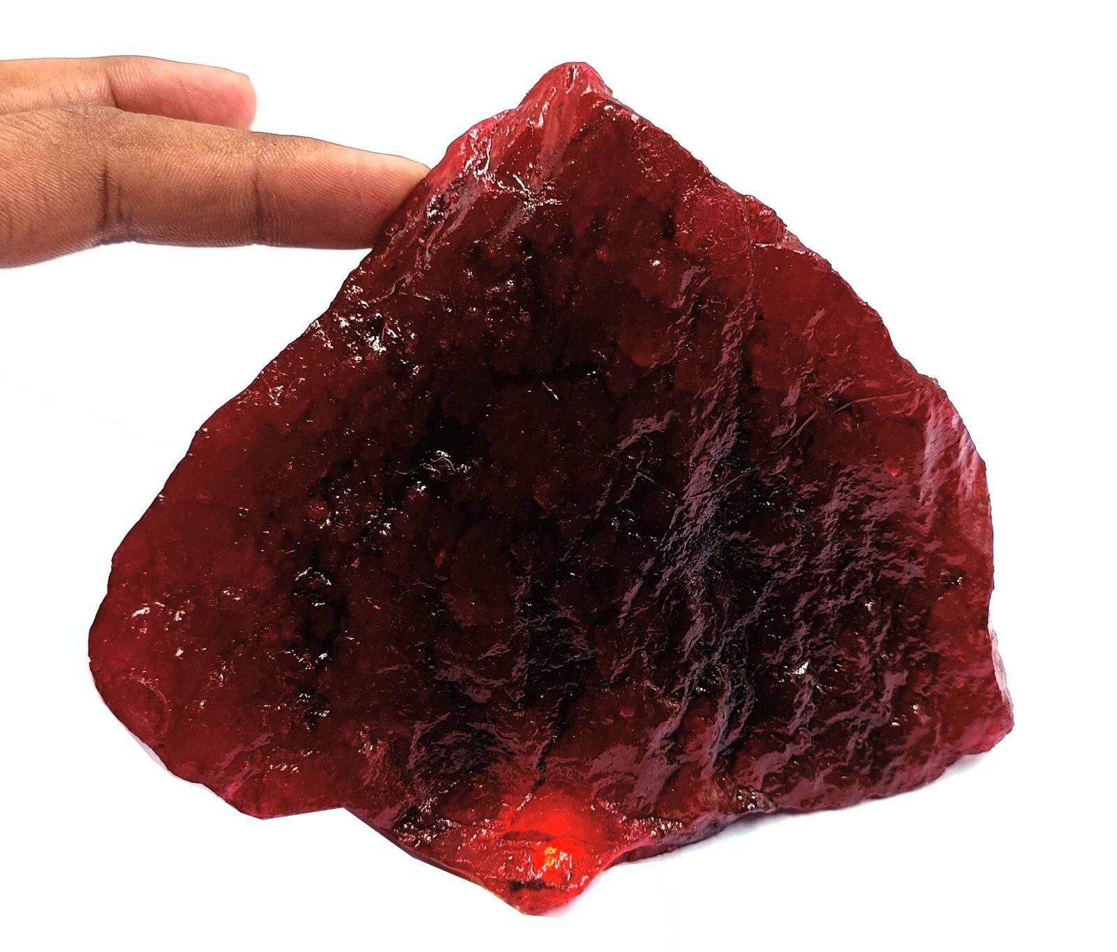 DYED NATURAL CERTIFIED 4195 CT AFRICAN ROUGH RED RUBY EARTH MINED GEMSTONE KKO
