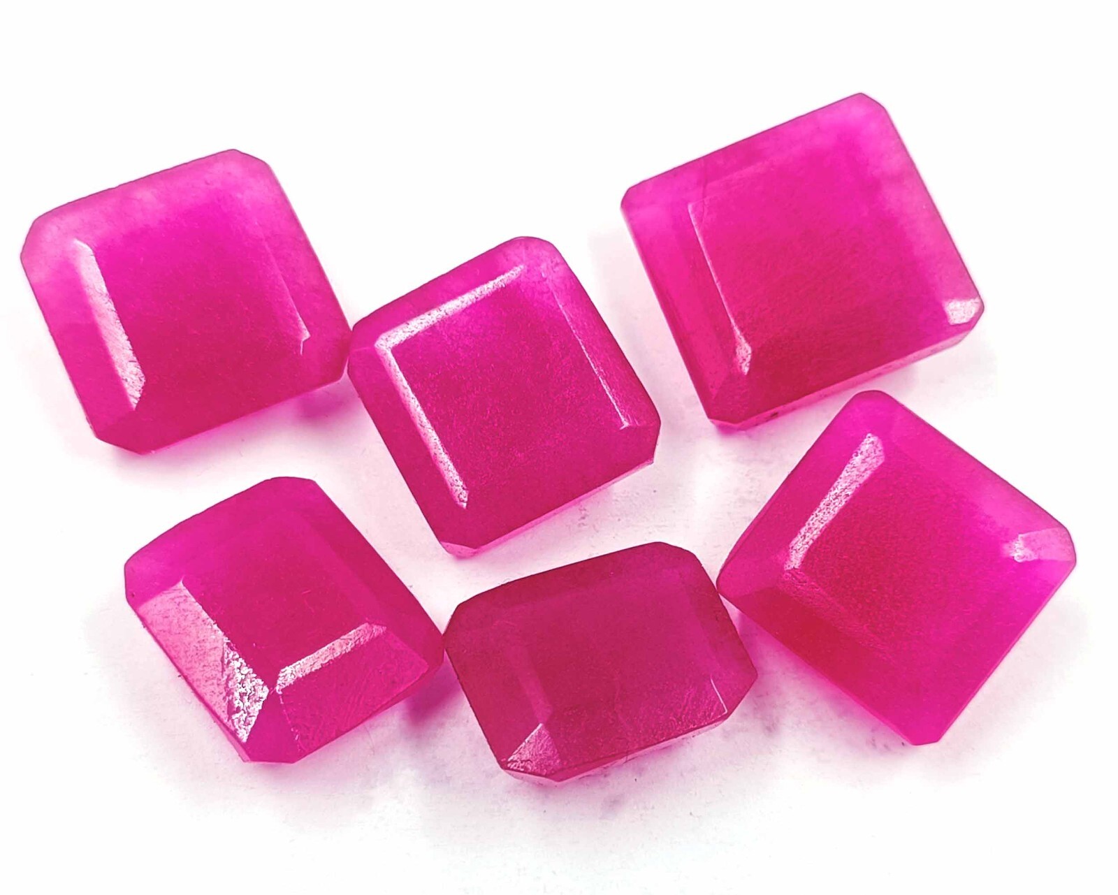 Emerald Cut Ruby Lot 98-100 Ct Natural Opaque Red Loose Stones – Wholesale”5DOZ