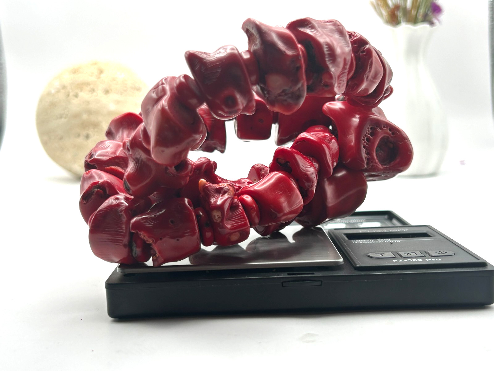 Raw branch coral necklace 15.8 ounces.