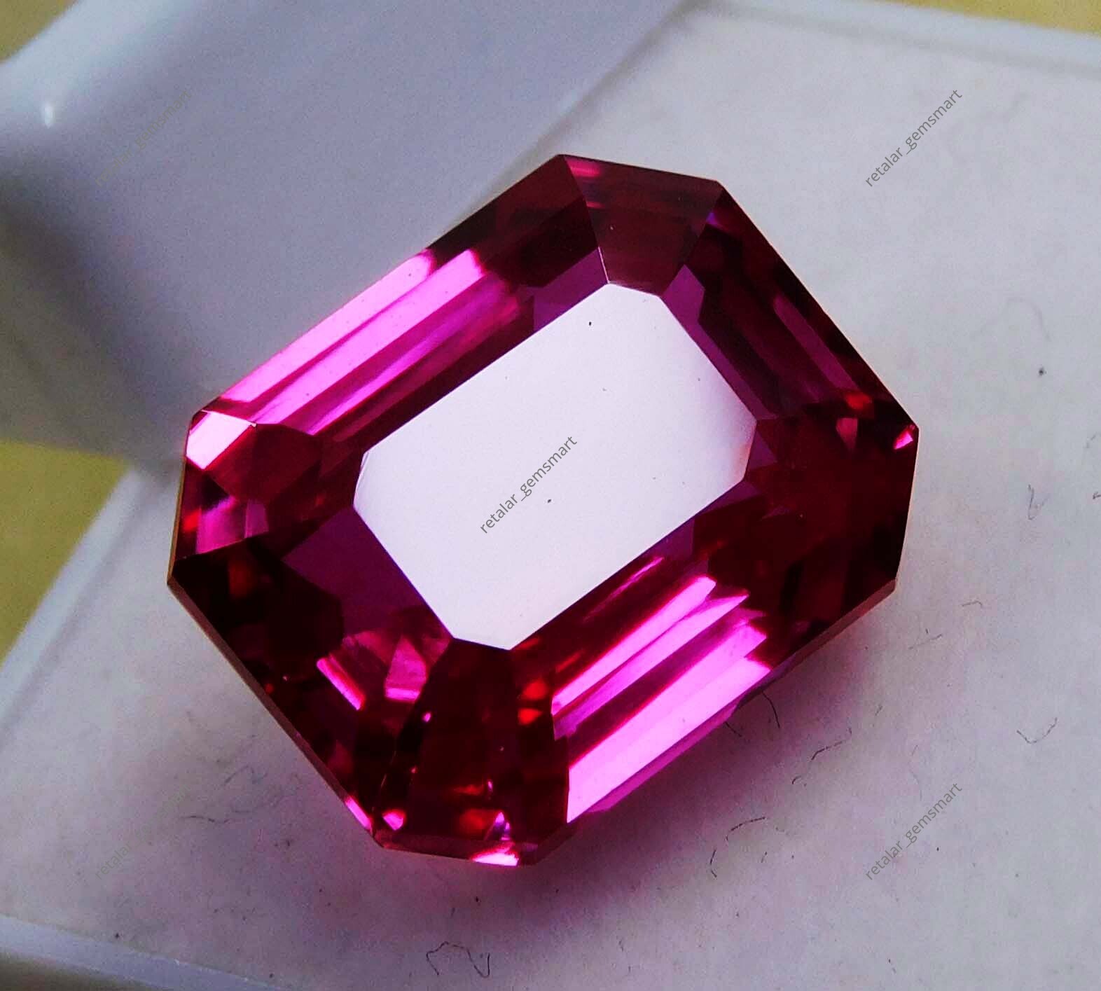 Extremely Rare Pink Sapphire Cut 11 Ct NATURAL Emerald CERTIFIED Loose Gemstone