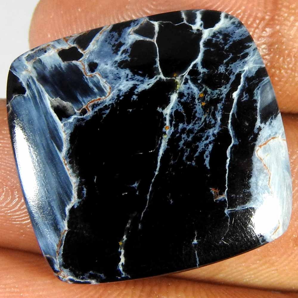30.00Cts100%Natural Blue Power Pietersite Cushion Cabochon loose Gemstones