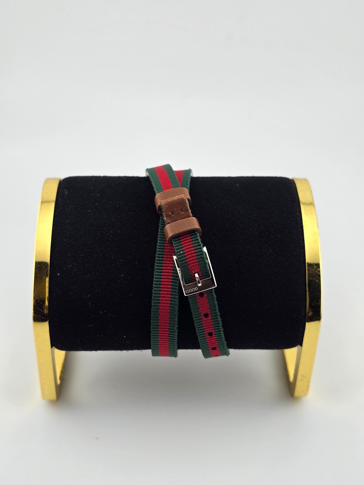 Gucci Women’s G-Frame Green and Red Dial Quartz Watch – YA128528 ($920 MSRP)