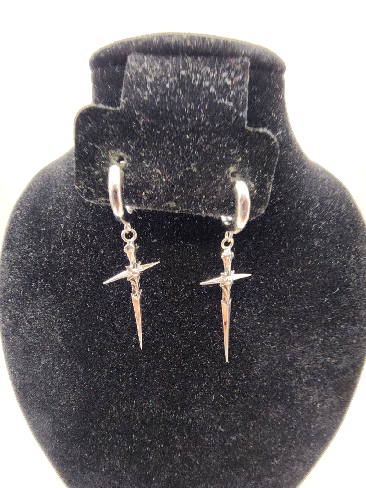 NEW Ask & Embla Ecledia Dagger Hoop Earrings Stainless Steel Goth Sword