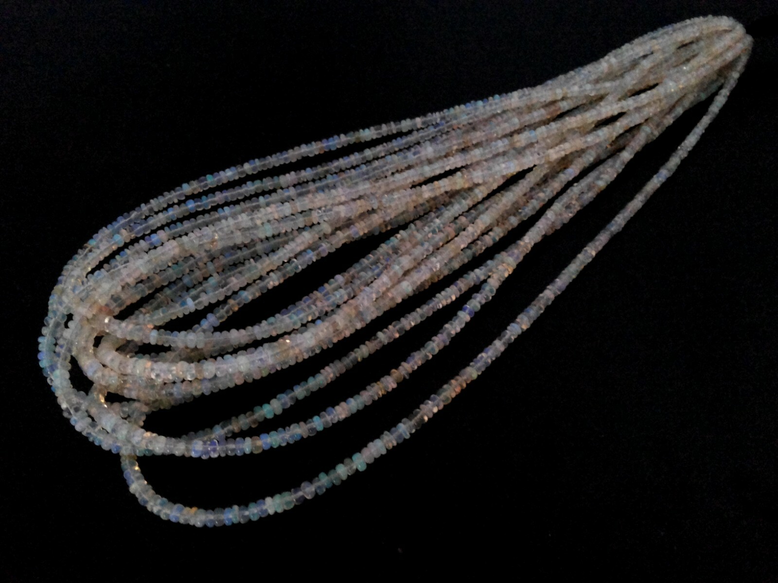 18″inch Strand Genuine Ethiopian Opal Rondelle 2.5-3.5mm Beads, Ethiopian Opal