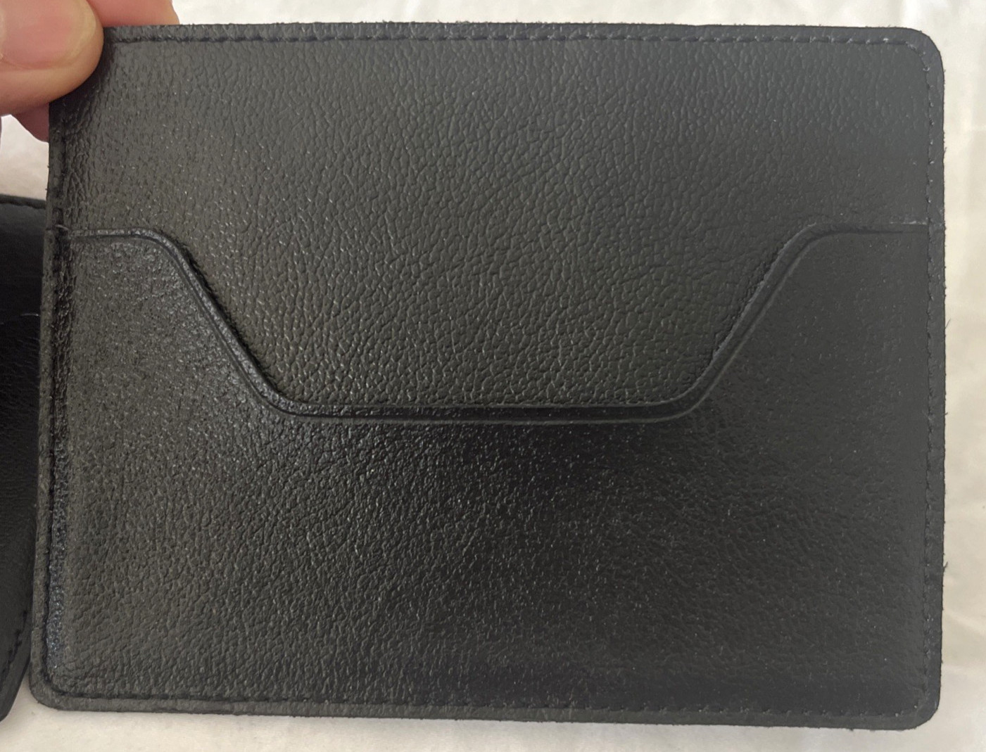 Rolex (2) Card Holder Folder Sleeve Black Leather Vintage Authentic