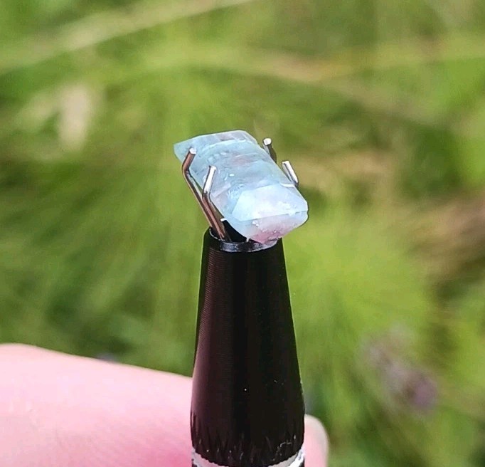 2.4ct Bicolor Neon Blue & Pink Catseye Paraiba Tourmaline Baguette – Mozambique