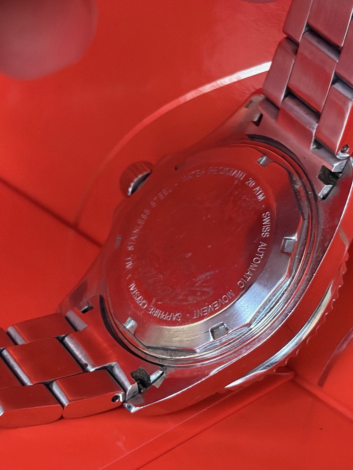 Squale 1545 Swiss Automatic Diver 200m Black Dial Steel Bracelet Date Box