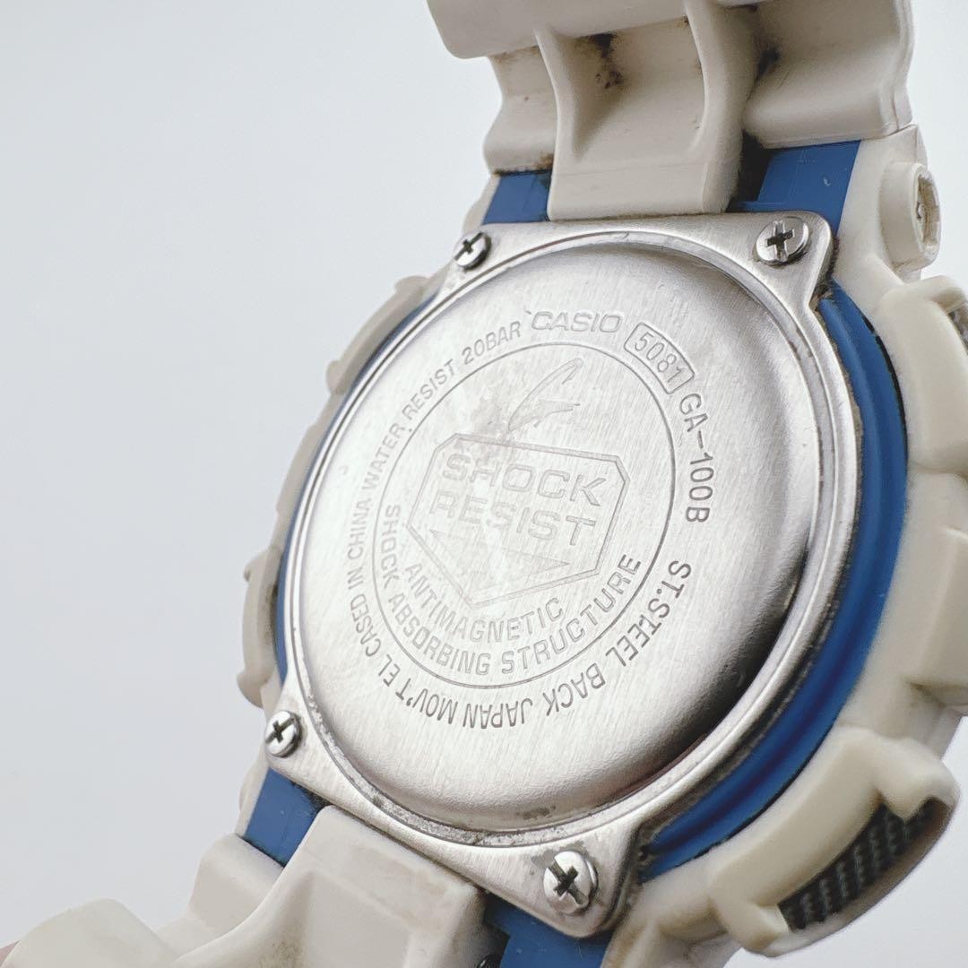 [Working Condition] CASIO G-SHOCK GA-100B White Analog-Digital Men’s Watch