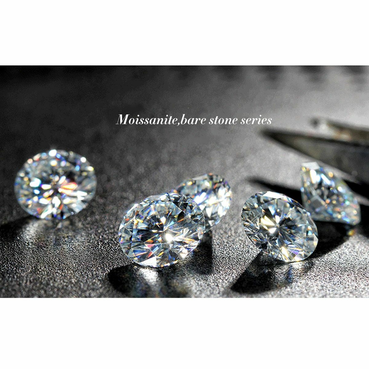 Moissanite Diamond Loose Stone D Color VVS1 Round Cut Gemstones With Certificate