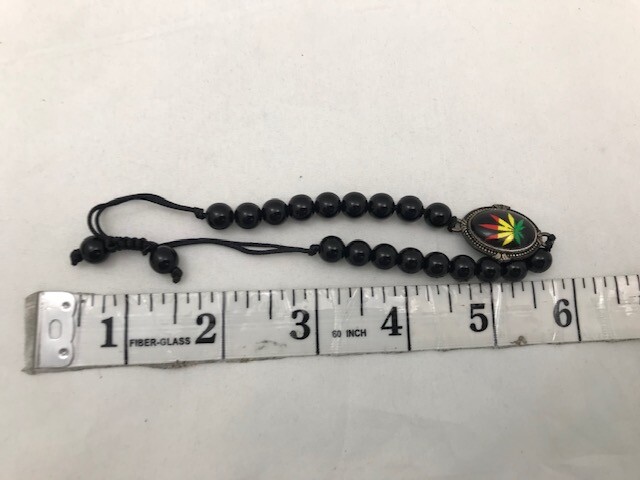 Celebrity Favorite Unisex Black beaded pot plant adjustable bracelet