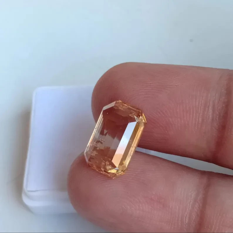 NATURAL Golden Hessonite Garnet Cut Earth Mine Mozambique Loose Gem 6.50 Ct