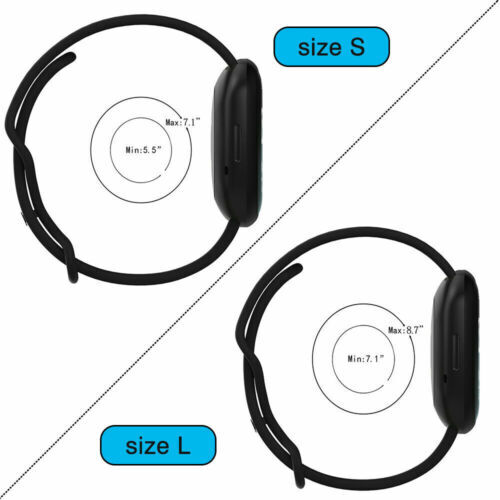 Soft TPU Cover Sport Silicone Watch band Strap For Fitbit Versa 3 4/Sense 2 1