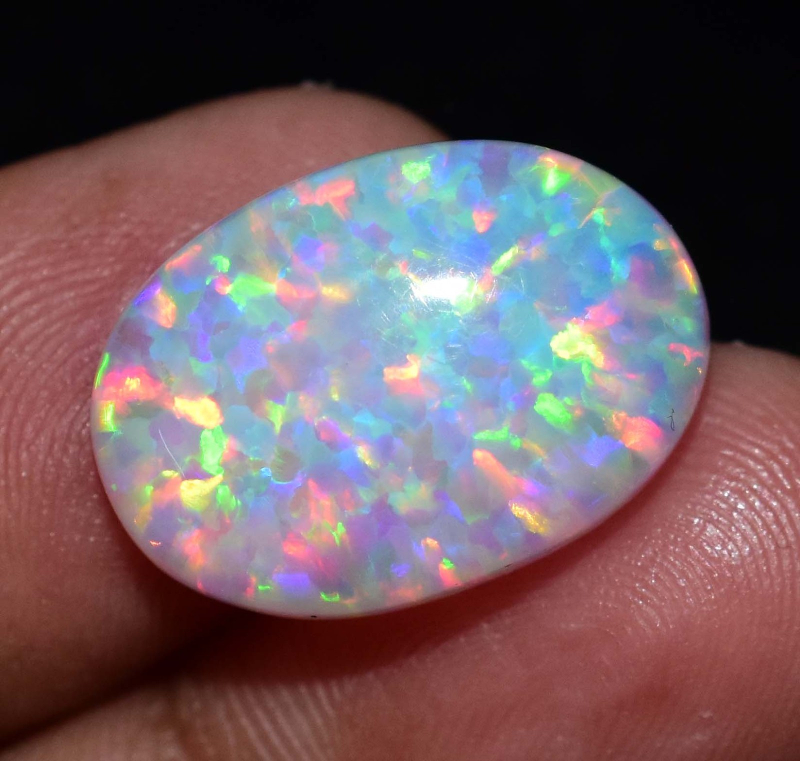 10.40 Ct Natural Ethiopian Fire Opal Certified Play of Color Untreated Gemstone