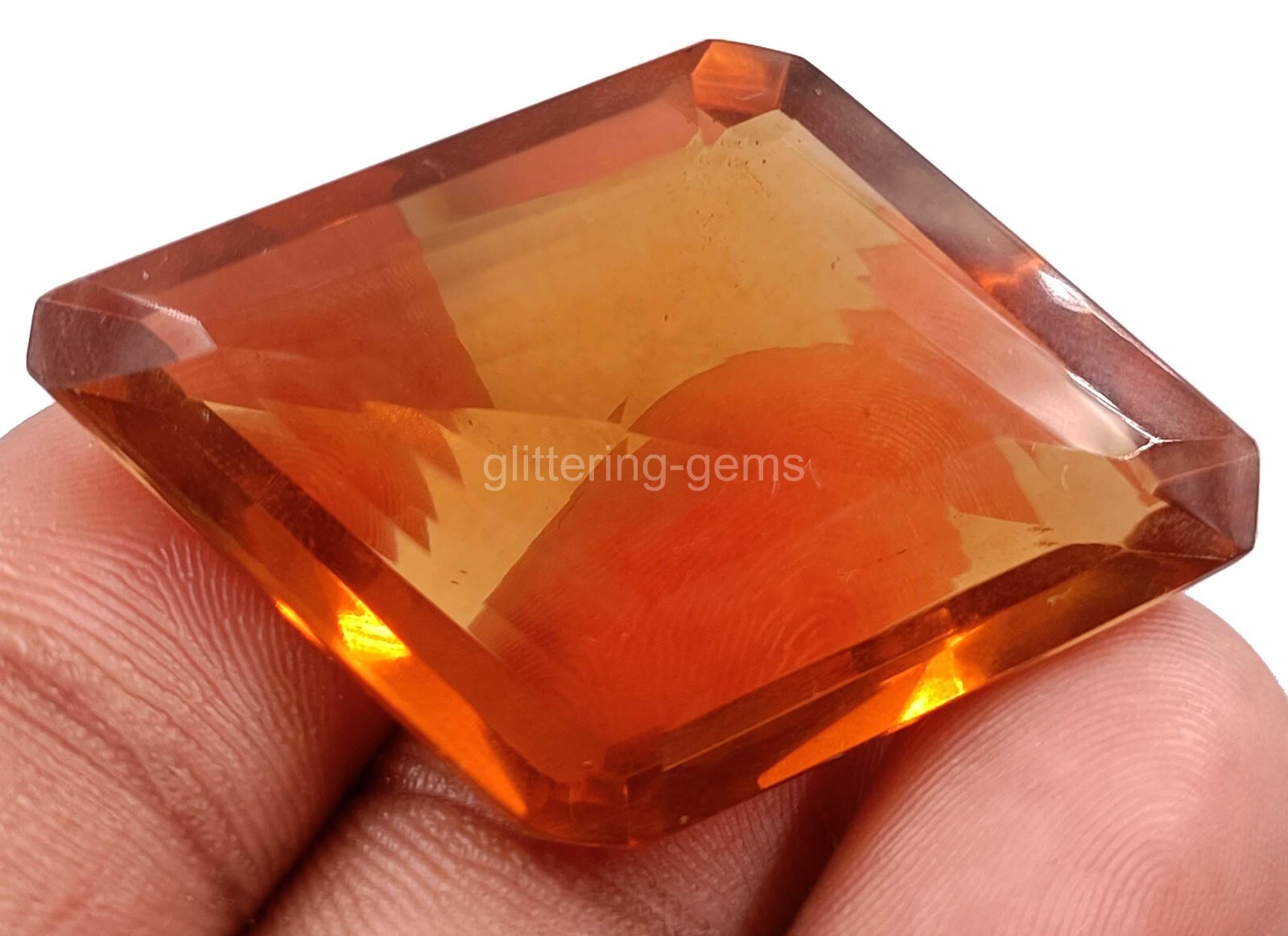 164.50 Ct Orange Citrine Fancy Cut IGL Transparent Loose Gemstone 5JJR