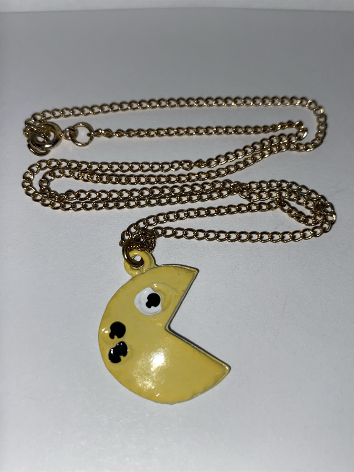 Vintage PAC Man Video Game Necklace