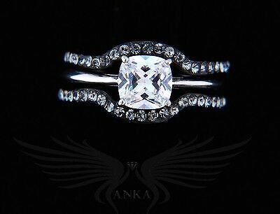 Brilliant 1.25Ct Cushion Cut Cubic Zircon CZ AAA Wedding Set 5 6 7 8 9 10 Tk1343