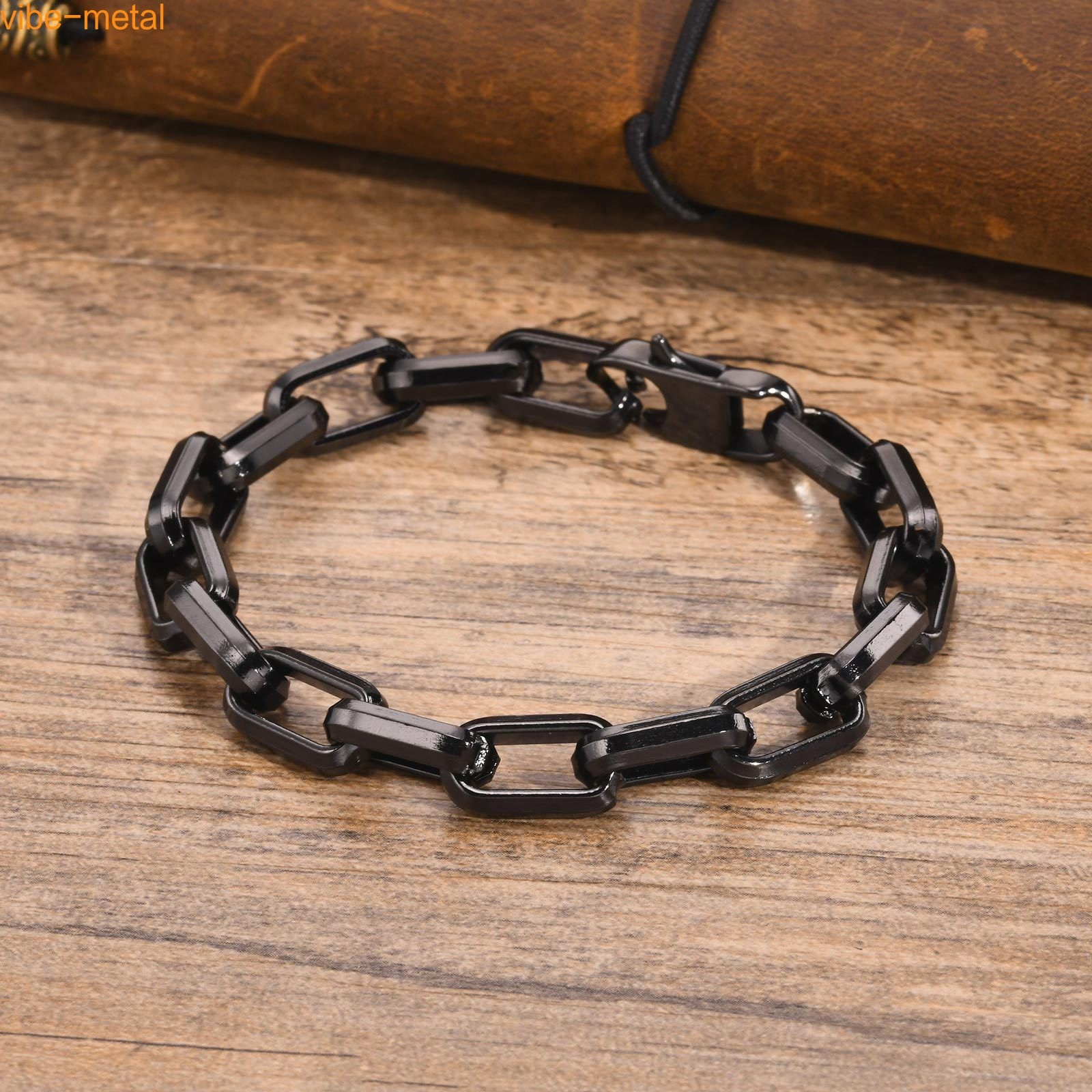 9.2mm Wide Stainless steel Chunky Paperclip Chain Bracelets Men Chain Wristband