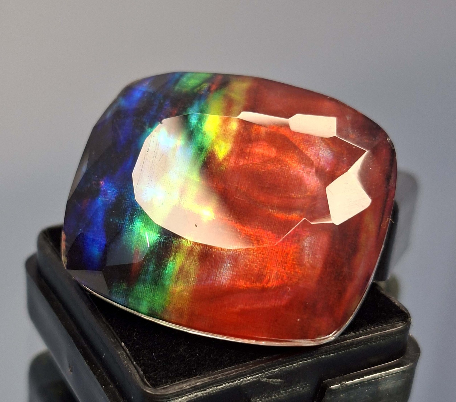 Ammolite Opal Like Organic Natural Cushion Cut 57-59 Ct Loose Gemstone RK898