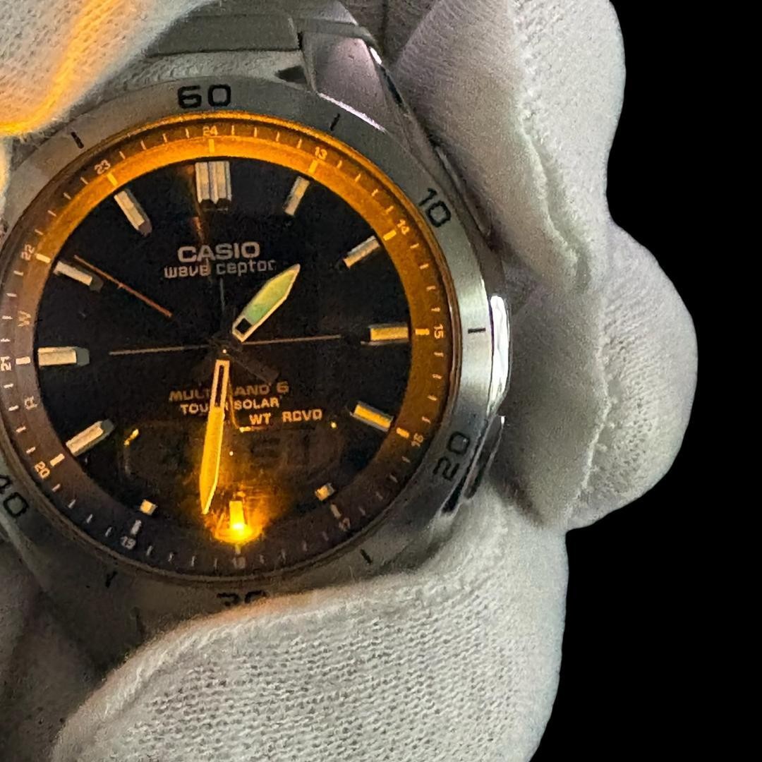 [Radio-controlled solar watch] CASIO Wave Ceptor WVA-M640 Navy From Japan