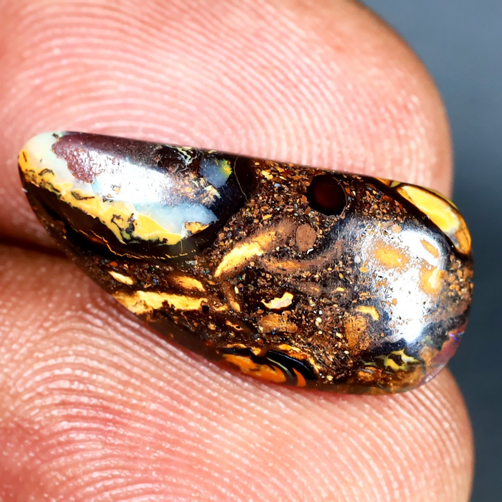 5.43 ct Superb Fancy (20 x 9 mm) Multi Color Australian Koroit Boulder Opal