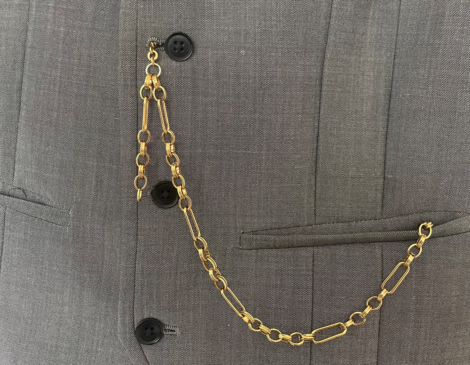 single albert belcher link gold plated albert pocket watch chain fob peaky