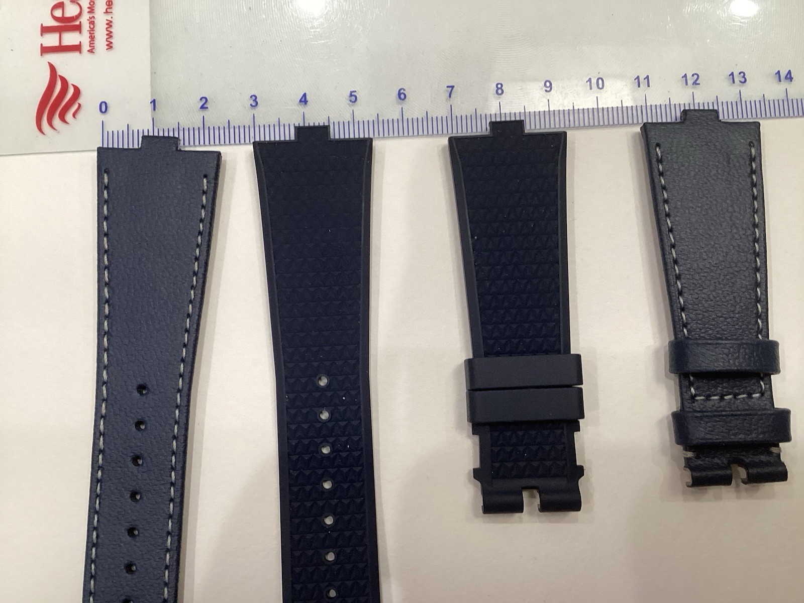 Vacheron Constantin Overseas Gen3 Pair Blue Leather & Rubber Watch Strap OEM