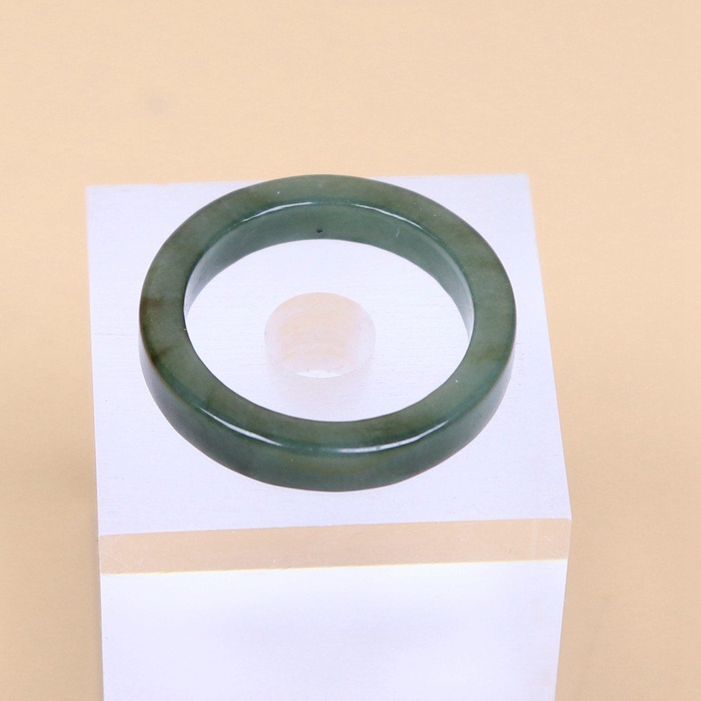 Certified Green 100% Natural A Jade jadeite φ 18.1 mm Ring US 8 # 33496A 戒指