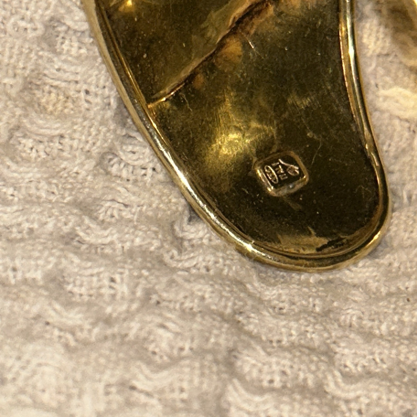 QVC ITALY 18K GOLD ON STERLING SILVER 7.5 IN CUFF BRACELET 40MM