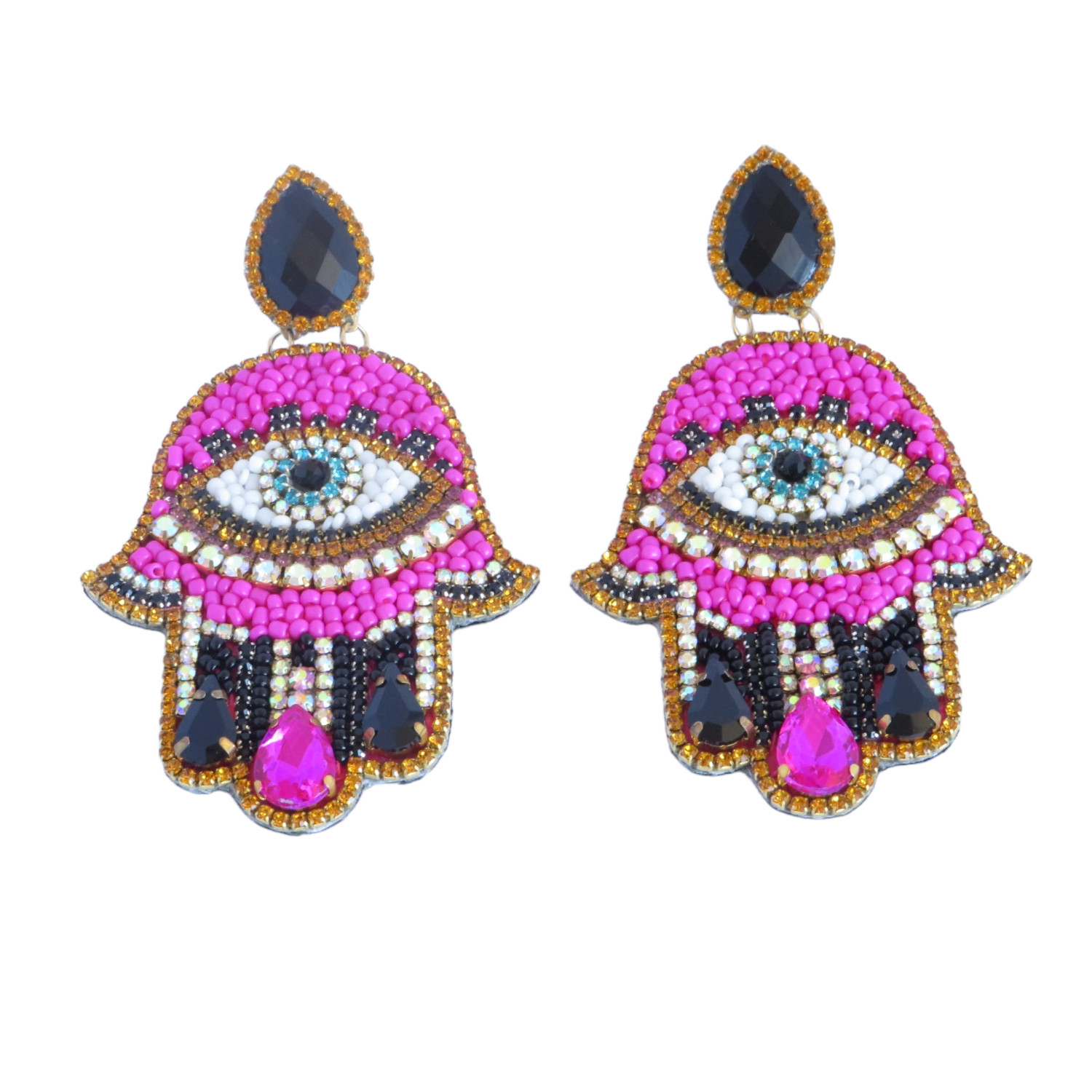 Aretes Aros Pendientes de Mujer Mano de Fatima Zarcillos