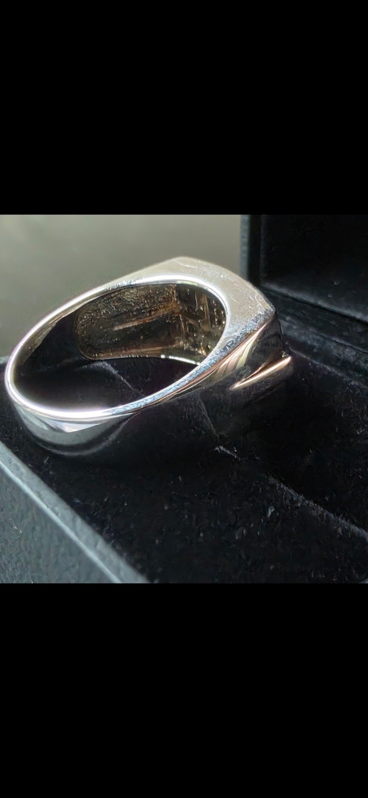 Elysium Silver 925 Elite Men’s ring New polished with 18kt rhodium. Size in pics