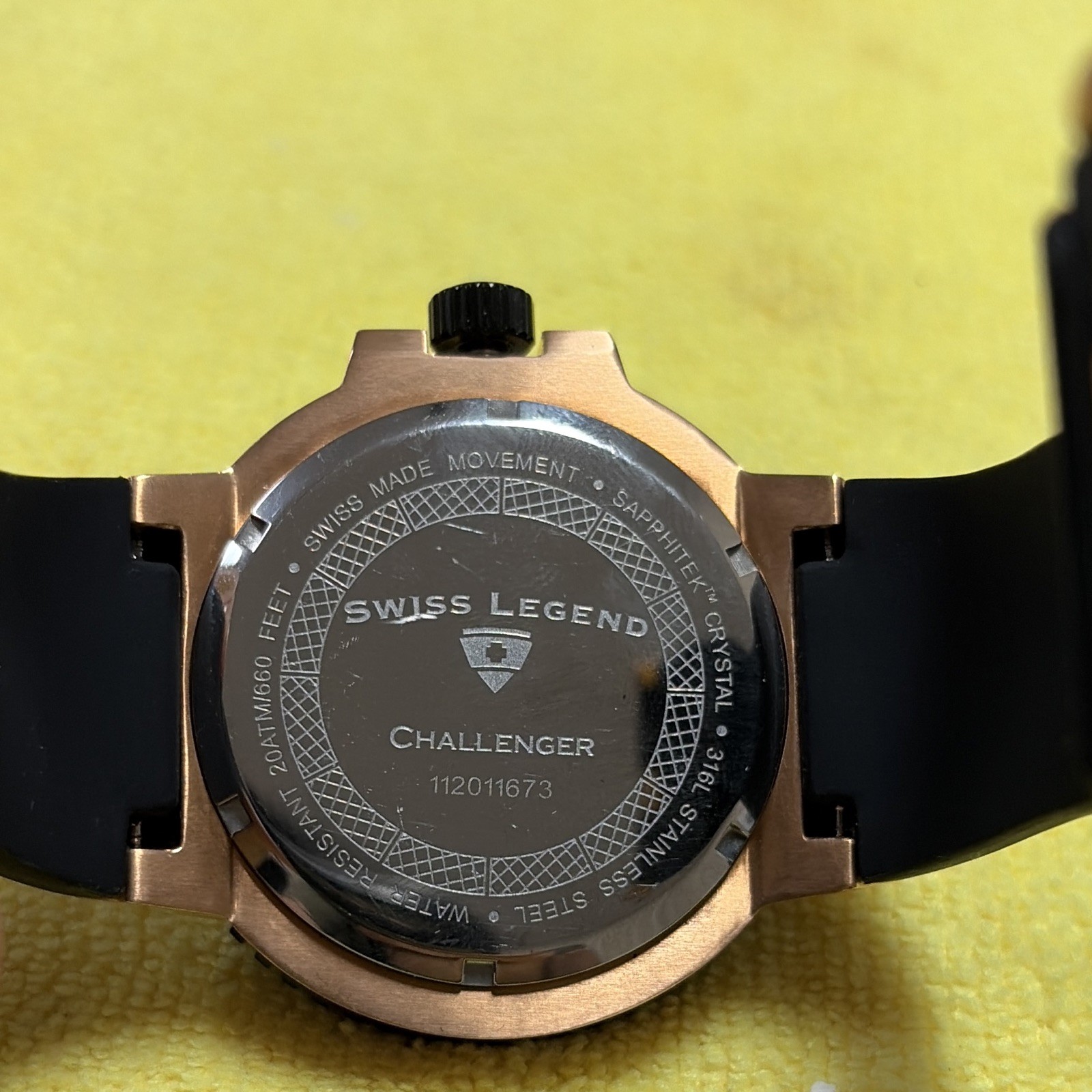 Swiss Legend Challenger Men’s Quartz Sapphire Diver 200m 47mm Black/Gold