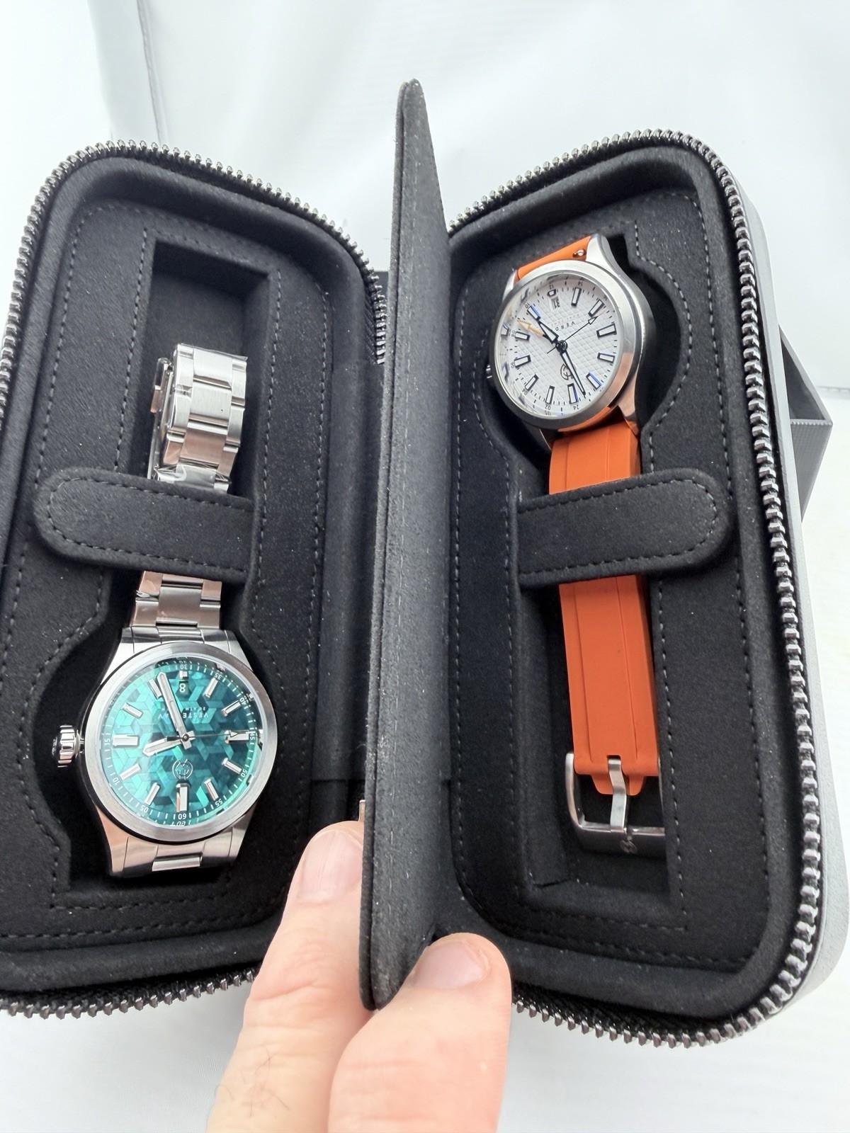 Henry Archer Vesterhav & Verden GMT Watch Set w/ Travel Case + 2 Straps