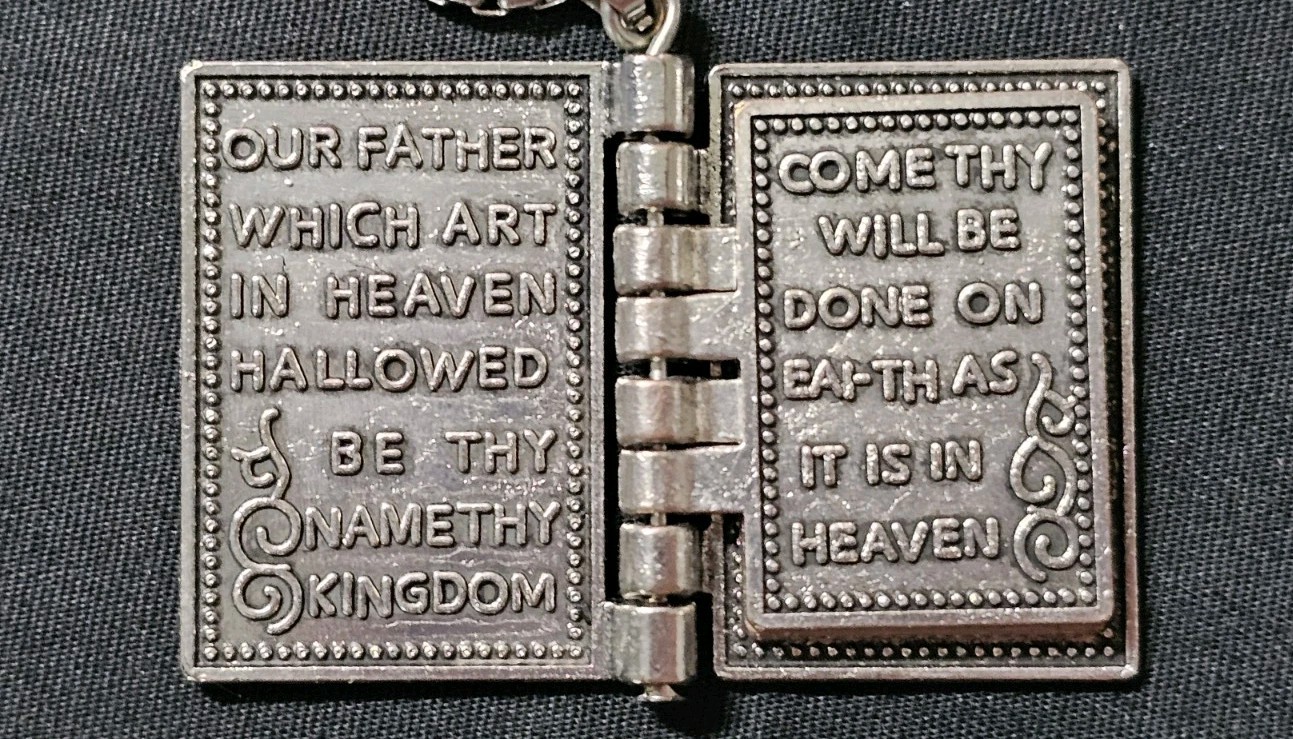 Men Women Openable Holy Bible Book Verse Prayer Christian Pendant Necklace 27 in