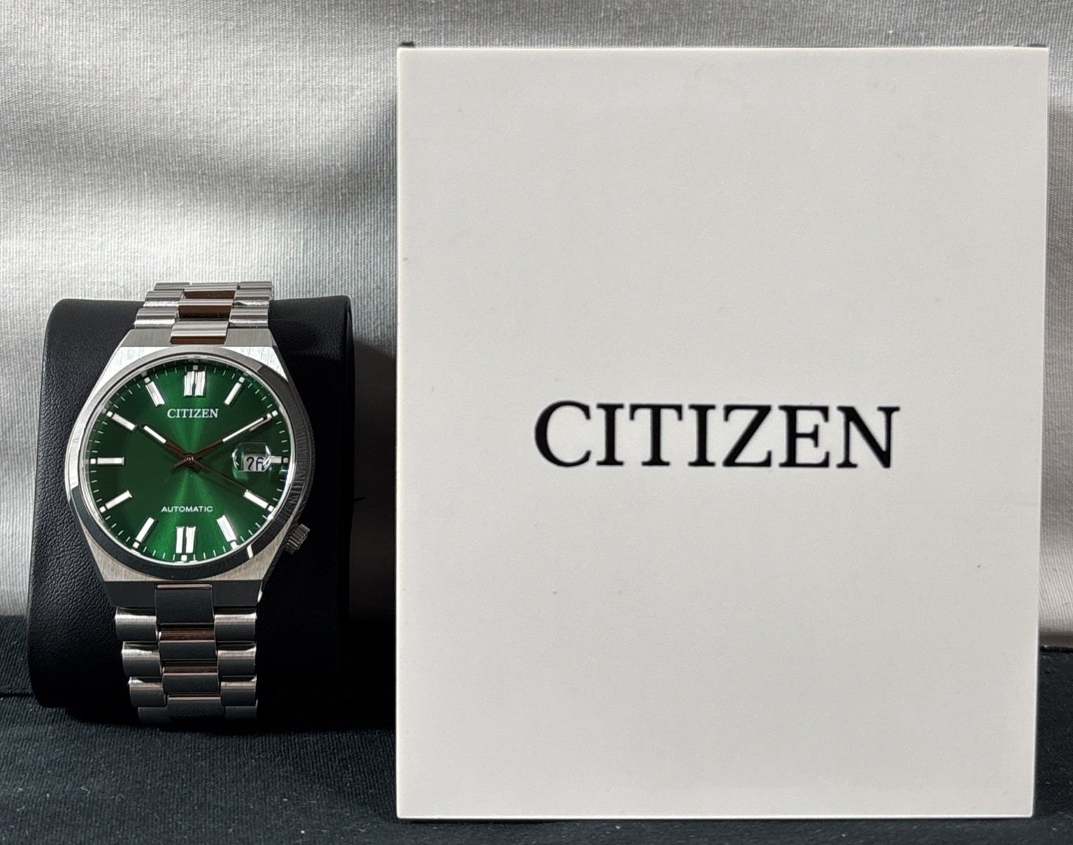 Citizen Men’s Tsuyosa Wristwatch Stainless Steel Emerald Green Dial 8210-S126967