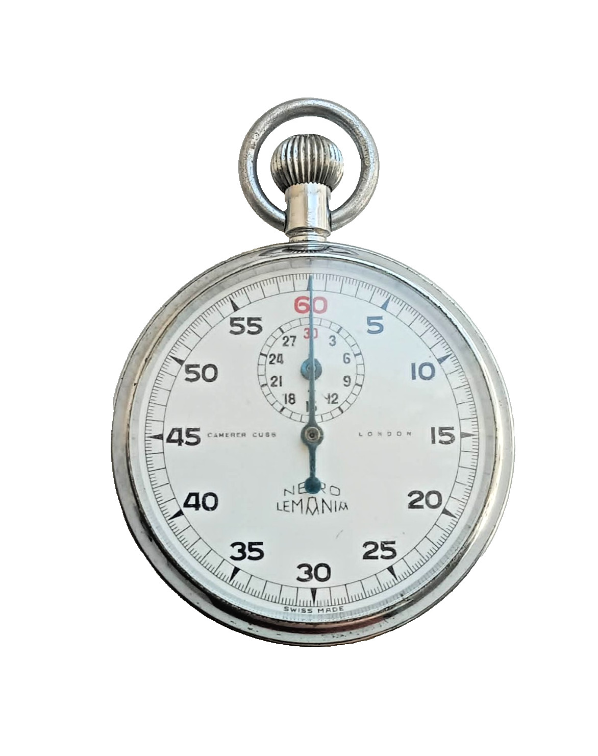 Vintage Camerer Cuss Nero Lemania Swiss Stopwatch