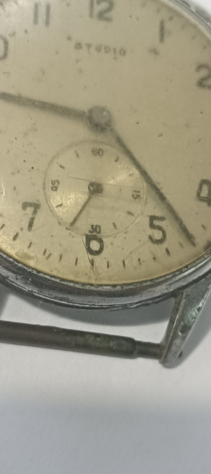 Antique old men wristwatch Studio fond acier inoxydable