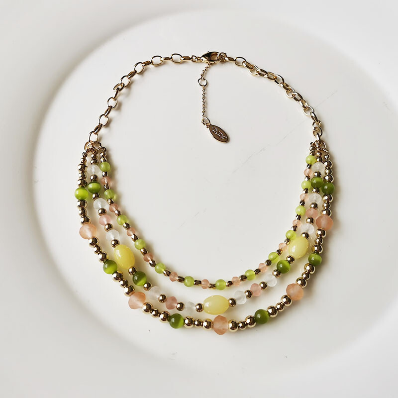 New 16″ Ann Taylor Beads Layered Necklace Gift Chic Women Party Vacation Jewelry