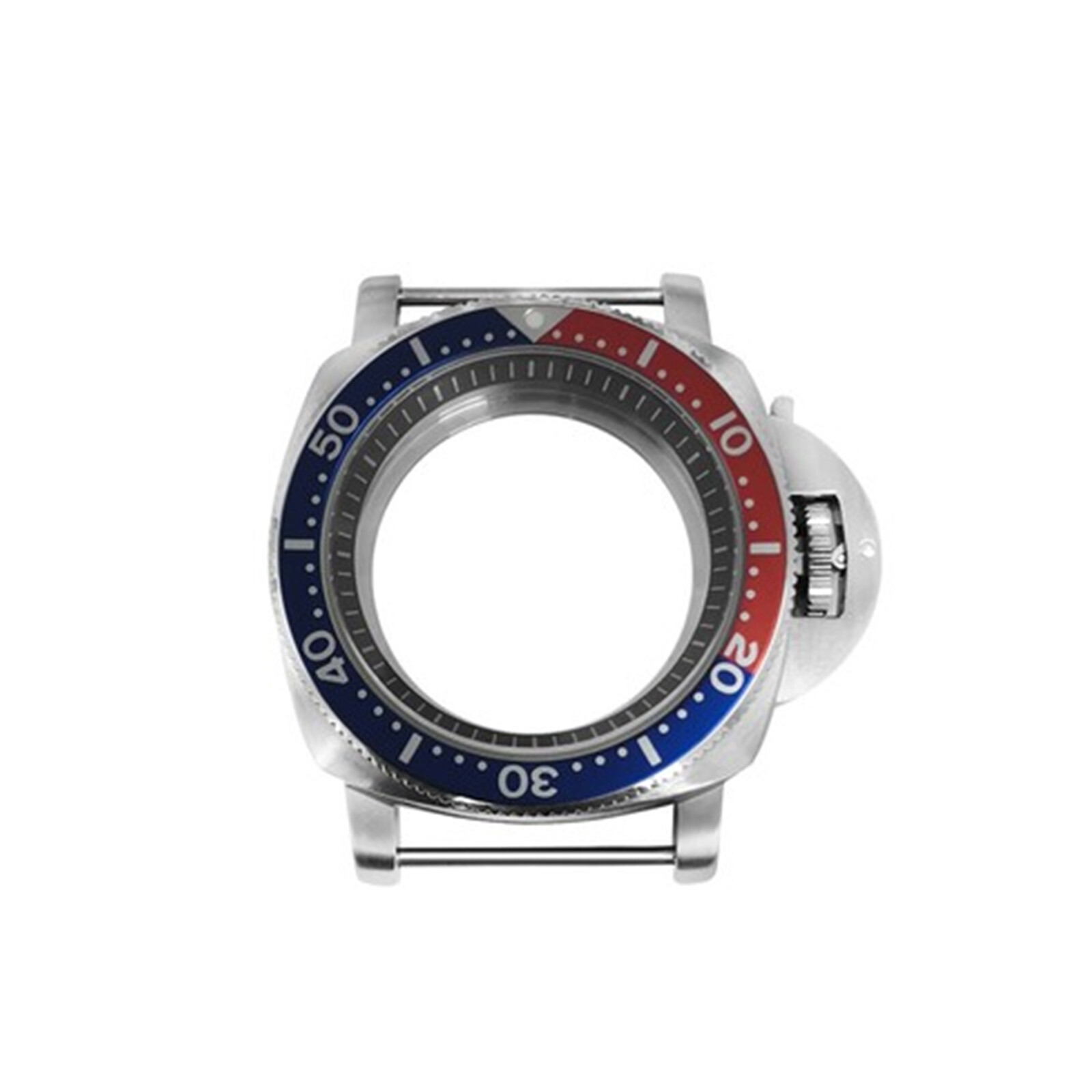 42MM Steel Watch Case Black White strip Inner Ring For NH35/NH36/4R/7S Movement