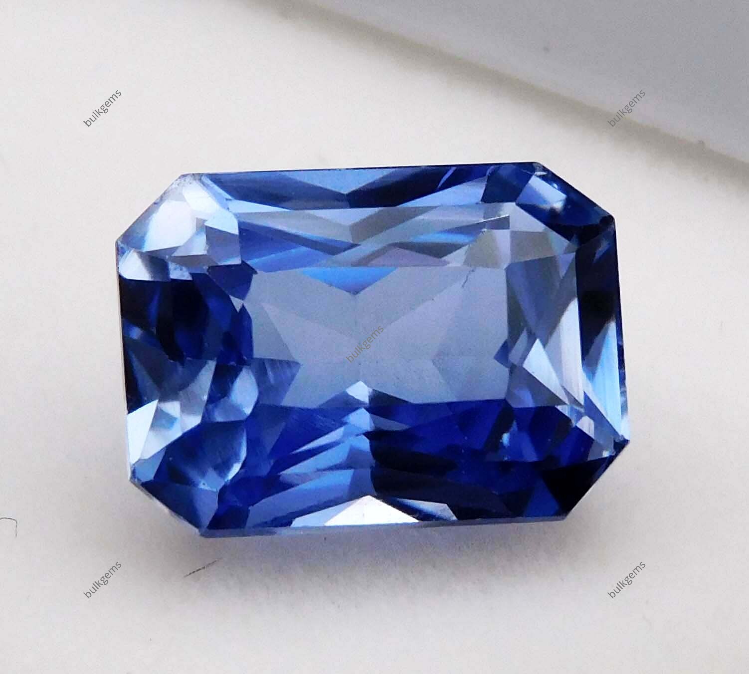 9.70 Ct Genuine Natural Blue Tanzanite Emerald Cut Certified Loose Gemstone