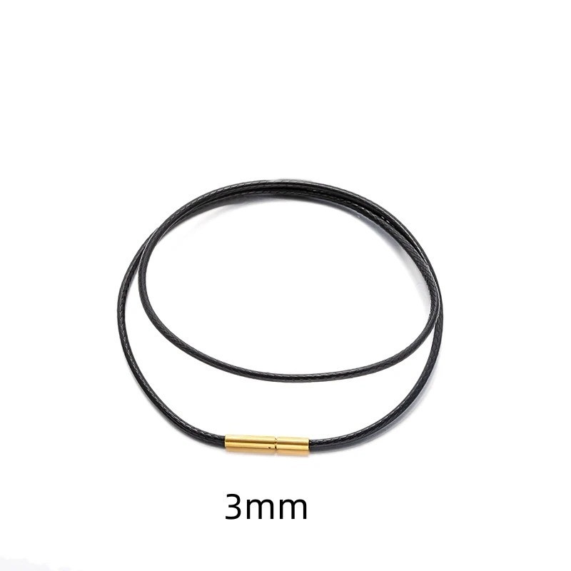Leather Cord Necklace Black Brown (1 to 3mm) Bayonet Clasp Surfer Choker Unisex