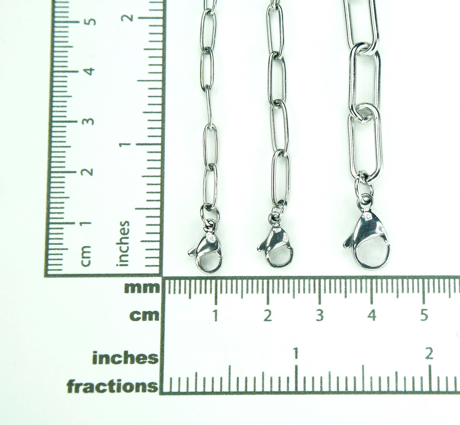 Paperclip Chain Necklace Pure Stainless Any Long Short or Custom Size Made