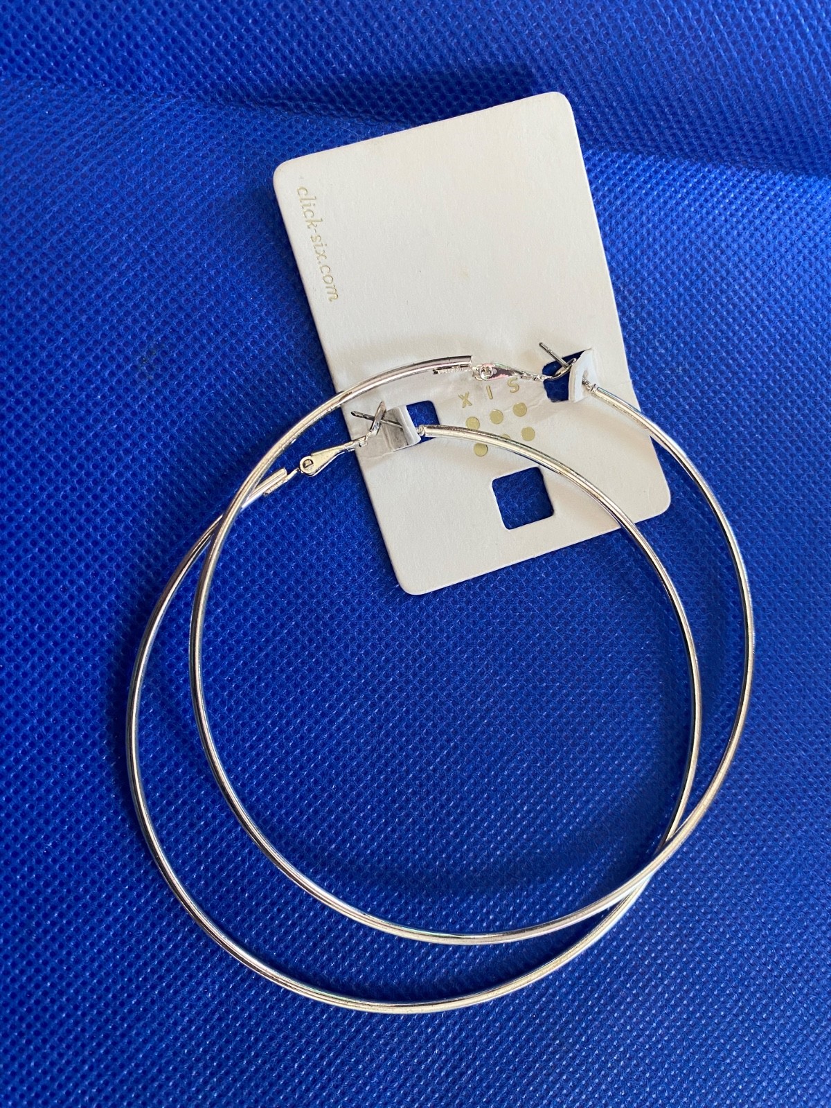 85mm Silver Tone Hoop Earrings – Large Lightweight Fashion Jewellery