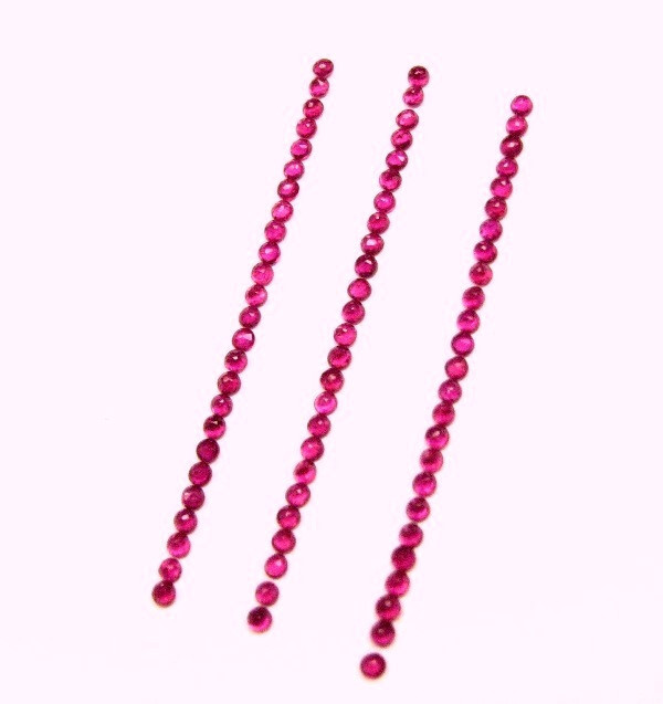 Round Regular cut Pigeon Blood Ruby 2.29 Cts Tol, 75 Pcs Lot 1.6 MM Calibrated