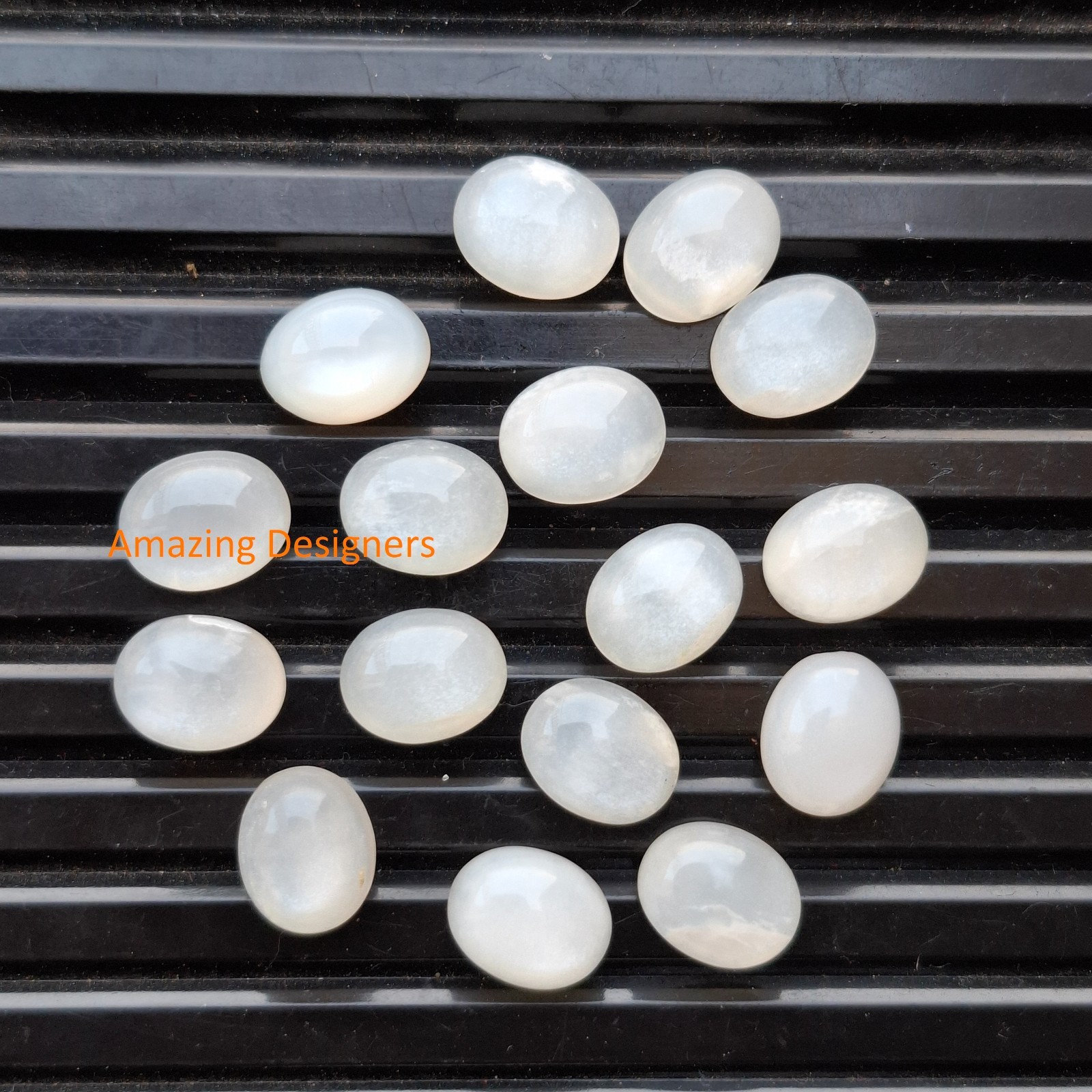 Natural White Moonstone Oval Cabochon 3x5mm to 12x16mm Loose Gemstone