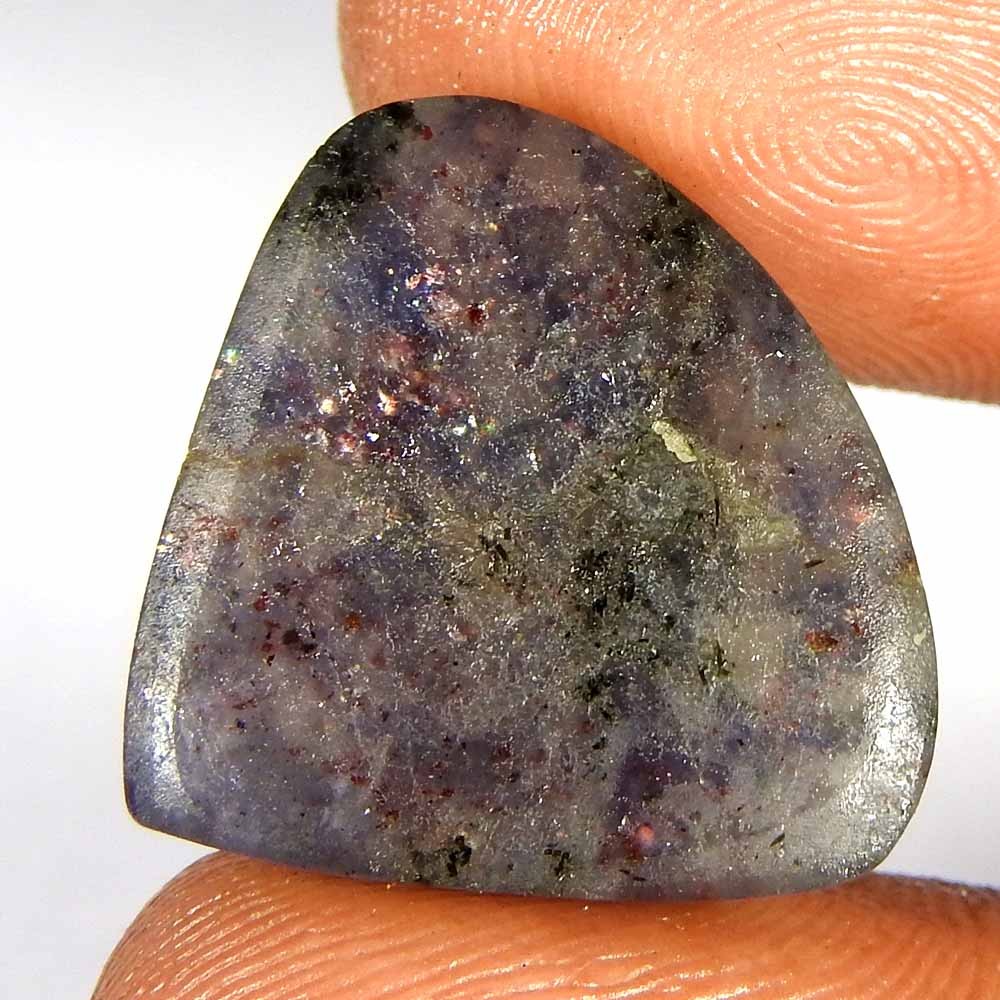 17.55Cts100%Natural Red Blue Iolite Sunstone Pear Cabochon Loose Gemstone