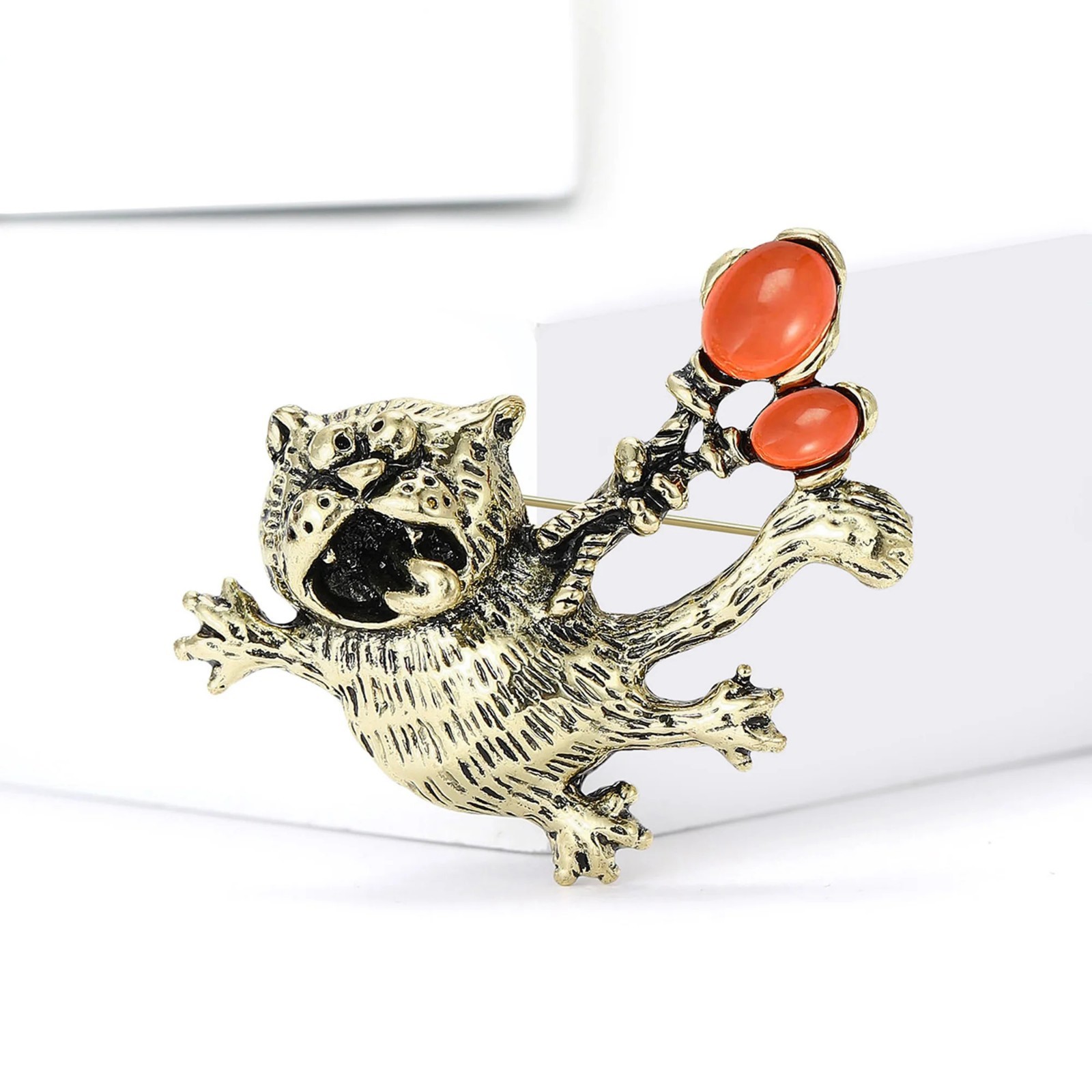 Classic Rhinestone Cat Brooches for Women Unisex Animal Pin Kitten Lapel Pins