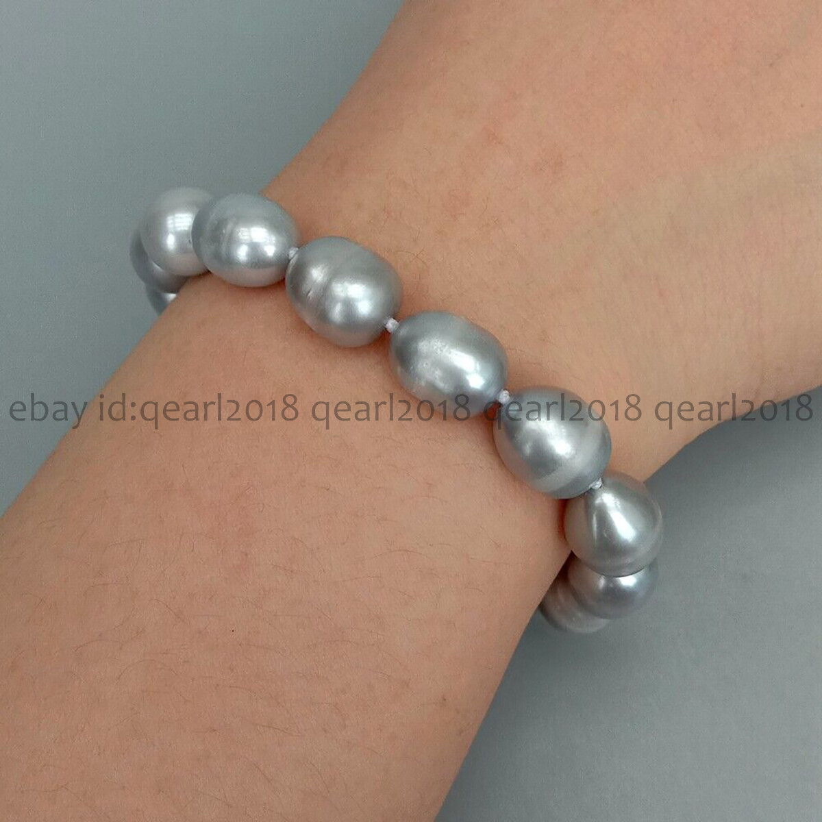 Natural White Black Gray Pink Purple Rice Cultured Pearl Beads Bracelet 7-8.5”