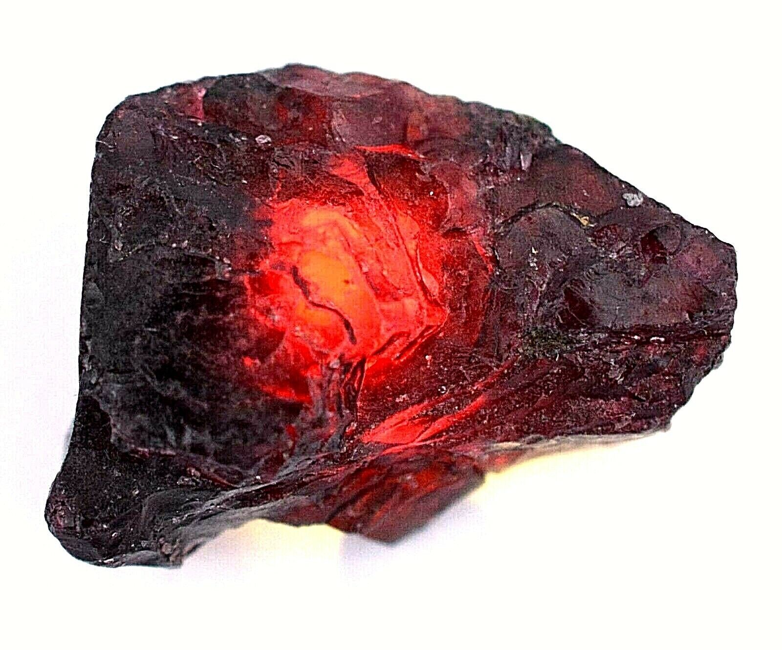 40.85 Ct Natural Red Brown Painite Rough Facet Top Quality Mogok Certified- Rare